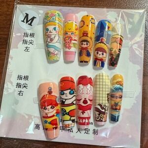 Press on Nails Cartoon Character Design M Size False Nails‎